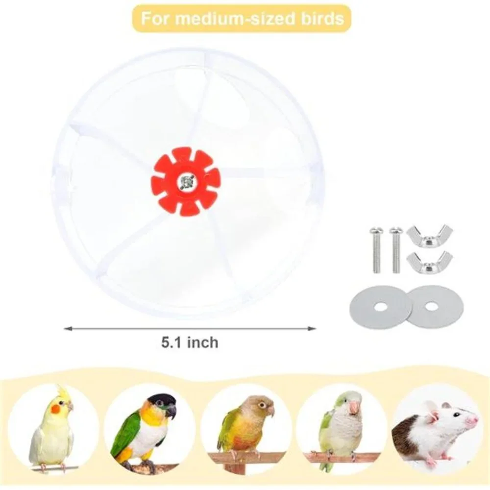 Bird Creative Foraging System Wheel Seed Food Ball Rotate TrainingToy for Parrot
